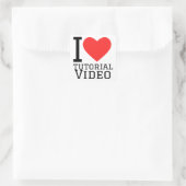 Ik ben dol op tutorial video’s vierkante sticker (Tas)