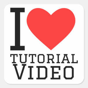 Ik ben dol op tutorial video’s vierkante sticker