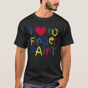 Ik ben dol op vingerverf Ik ben een Schattige paar T-shirt