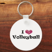 Ik ben dol op volleybal (rood) sleutelhanger (Voorkant)
