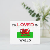 Ik ben dol op WALES Briefkaart (Staand voorkant)