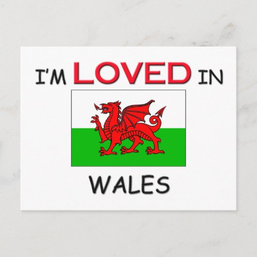 Ik ben dol op WALES Briefkaart (Voorkant)