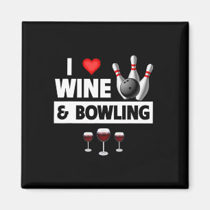 Ik ben dol op wijn en bowlingballen bowler strike  magneet
