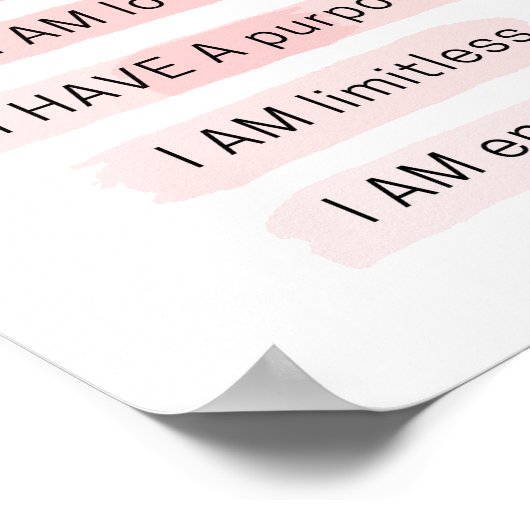 Ik ben dol op zelfliefdespositieve bevestiging poster (Hoek)