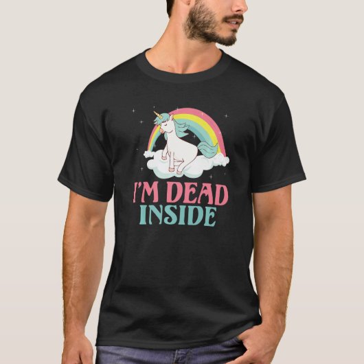 Ik ben dood in Einhorn T-shirt (Voorkant)