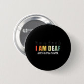 Ik ben doof Dove gebarentaal Ronde Button 5,7 Cm (Voorkant /achterkant)