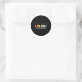Ik ben doof Dove gebarentaal  Ronde Sticker (Tas)