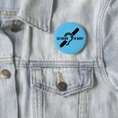 Ik ben doof. Doven, slechthorend. Lip lezen Ronde Button 5,7 Cm (In situ)