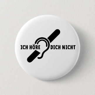 Ik ben doof. Doven, slechthorend. Lip lezen  Ronde Button 5,7 Cm