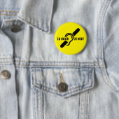 Ik ben doof. Doven, slechthorend. Lip lezen Ronde Ronde Button 5,7 Cm (In situ)