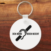 Ik ben doof. Doven, slechthorend. Lip lezen Sleutelhanger (Voorkant)