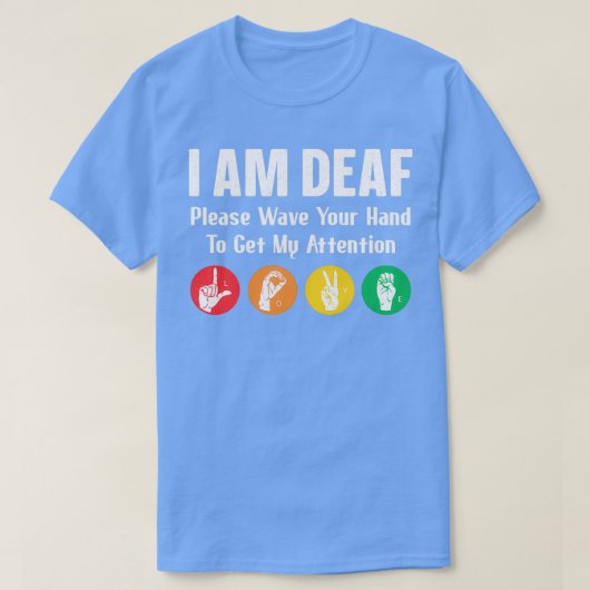 Ik ben doof gebarentaal handtolk Asl doaf T-shirt (Design voorkant)
