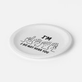 Ik ben doof, ik kan je niet horen. Slechthorend. Papieren Bordje (Gekanteld)