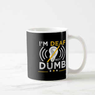 Ik ben Doof. Niet Dom. Asl Doof Gebarentaal Doof B Koffiemok