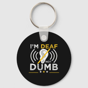 Ik ben doof. Niet dom. ASL dove gebarentaal dove w Sleutelhanger