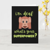 Ik ben Doof Wat is jouw superkracht Kaart (Gele Bloem)