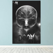 Ik ben Doom Fractal Skull Canvas Afdruk (Insitu (Houten vloer))