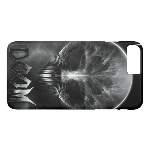 Ik ben Doom Fractal Skull Case-Mate iPhone Case (Achterkant (Horizontaal))