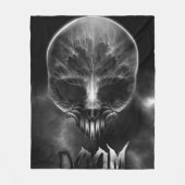 Ik ben Doom Fractal Skull Fleece Deken (Voorkant)