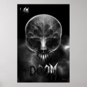 Ik ben Doom Fractal Skull Poster (Voorkant)
