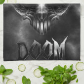 Ik ben Doom Fractal Skull Theedoek (Gevouwen)