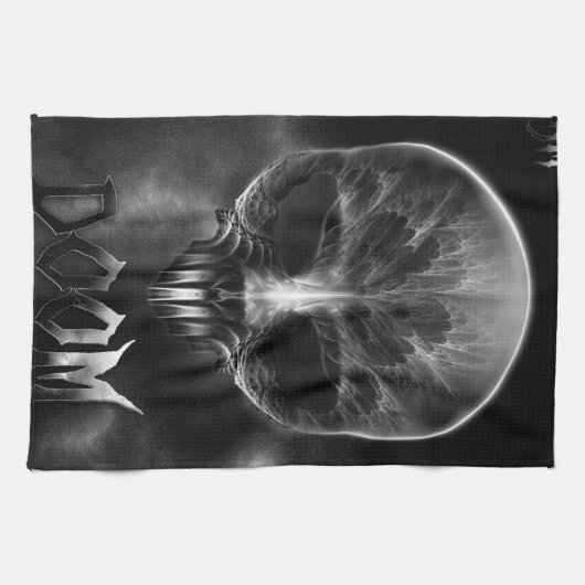 Ik ben Doom Fractal Skull Theedoek (Horizontaal)