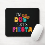 Ik ben Dos Let's Fiesta Taco Twosday 2e Verjaardag Muismat (Met muis)