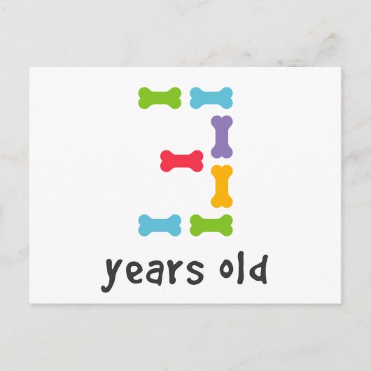 Ik ben drie jaar oud briefkaart (Voorkant)