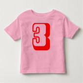 Ik ben drie jaar oud! T-shirt (Voorkant)