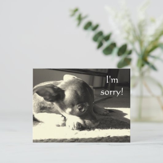 Ik ben droevig! briefkaart (Staand voorkant)