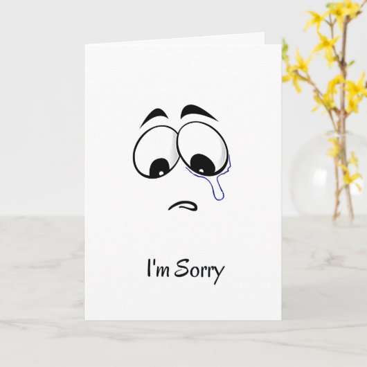 Ik ben droevig. kaart (Gele Bloem)