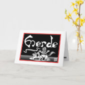 Ik ben DROEVIG: "MERDE " Kaart (Gele Bloem)