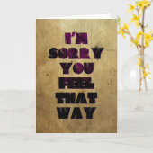 Ik ben Droevig u Die Manier voelt Kaart (Gele Bloem)