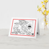 Ik ben DROEVIG: "VETTE LIP " Kaart (Gele Bloem)