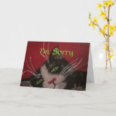 Ik ben droevige kattenkaart kaart (Gele Bloem)