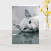 Ik ben Droevige kattenkaart Kaart (Gele Bloem)