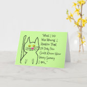 "ik ben Droevige" Wenskaarten--Het Ontwerp van de Kaart (Gele Bloem)