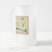 Ik ben droog als vis matglas bierpul (Voorkant links)