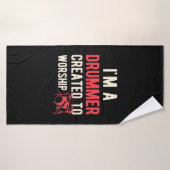 Ik ben Drummer Creëer om me aan te bidden Badhanddoek (Badhanddoek)