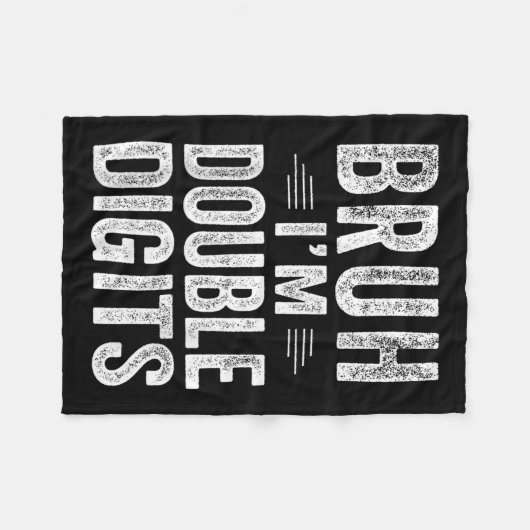 Ik ben dubbele cijfers 10e verjaardag geschenken 1 fleece deken (Voorkant (Horizontaal))