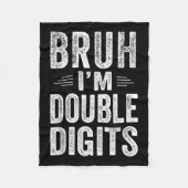 Ik ben dubbele cijfers 10e verjaardag geschenken 1 fleece deken (Voorkant)