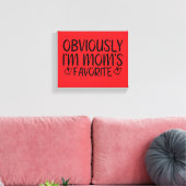 Ik ben duidelijk mama's favoriet canvas afdruk (Insitu (Woonkamer))