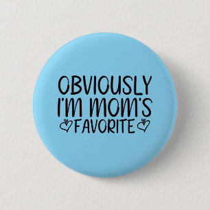 Ik ben duidelijk mama's favoriet ronde button 5,7 cm