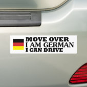 Ik ben Duits en ik kan rijden Bumpersticker (Op auto)