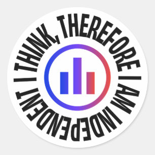 Ik ben dus een onafhankelijke ronde Sticker