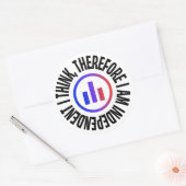 Ik ben dus een onafhankelijke ronde Sticker (Envelop)
