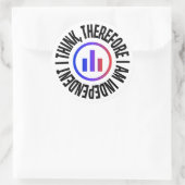 Ik ben dus een onafhankelijke ronde Sticker (Tas)