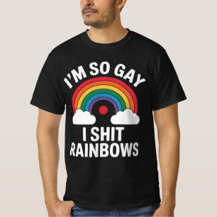 Ik Ben Dus Homoseksueel Regenbogen Grappig LGBTQ T T-shirt