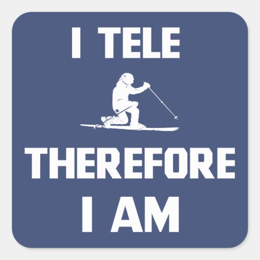 Ik ben dus Tele Vierkante Sticker (Voorkant)