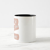 IK BEN DUS VERTROUWD — Spelen van Woorden Tweekleurige Koffiemok (Center)